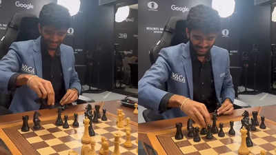 D Gukesh puts his pieces back in a unique victory celebration. Watch