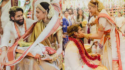 Newlyweds Sobhita Dhulipala and Naga Chaitanya share unseen pictures from their traditional wedding ceremony