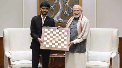 PM Narendra Modi meets 'India's pride' D Gukesh, receives title-winning chessboard from champion