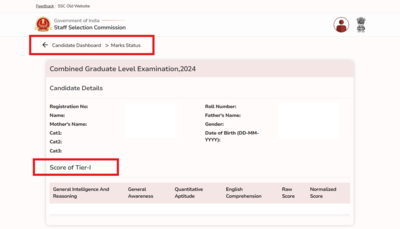 SSC CGL 2024 Tier-1 scorecards out for all candidates @ssc.gov.in: Here's the direct link to check detailed marksheet