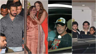 Salman Khan, Iulia Vantur, Helen, Sohail Khan and family celebrate Arbaaz Khan and Sshura's first wedding anniversary with close friends