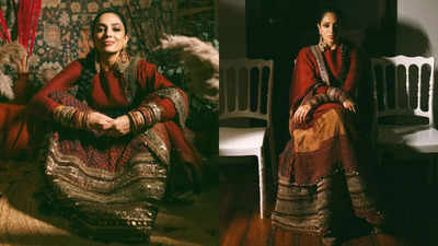 #ChaySo: Unseen pictures of bride Sobhita Dhulipala in a tribal lehenga from her Banjara-themed wedding party