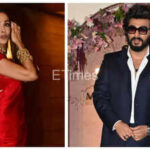 Malaika Arora stuns in a ravishing red saree as she reunites with ex-boyfriend Arjun Kapoor at friend's engagement - See photos