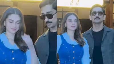 Netizens call Siddharth a 'true gentleman' as he ensures wife Aditi Rao Hydari is clicked alone in a stylish outfit