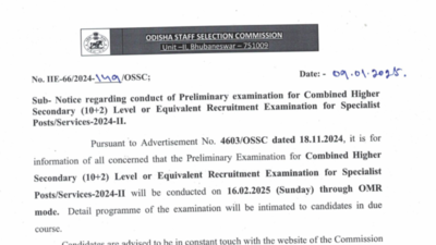 OSSC CHSL Prelims 2024 exam date released, check notice here