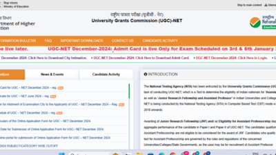 UGC NET December 2024 admit card for January 6 exam released, check direct link here