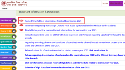 UPMSP reschedules Class 12 practical exam dates 2025 in view of JEE Main session 1, check revised schedule here