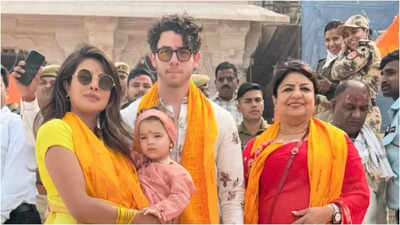 When Priyanka Chopra, Nick Jonas, and their daughter Malti Marie visited Ram Mandir, Ayodhya for a spiritual retreat