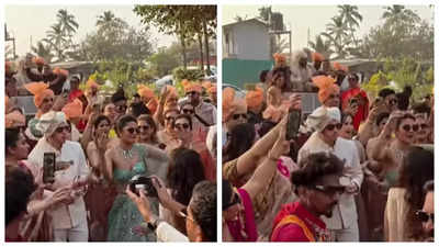 Priyanka Chopra dances to 'Desi Girl' with Nick Jonas at brother Siddharth’s wedding - Video