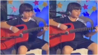 Shah Rukh Khan's son AbRam Khan steals hearts as he sings and plays Lady Gaga and Bruno Mars' 'Die With A Smile' on guitar: Watch video