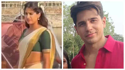 Sidharth Malhotra and Janhvi Kapoor SPOTTED on 'Param Sundari' sets; co-stars shoot romantic scene - WATCH