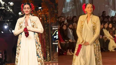 Sonam Kapoor gets emotional while honouring Rohit Bal’s legacy at fashion show