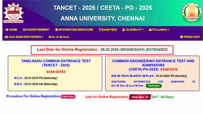 TANCET 2025: Anna University extends TANCET and CEETA-PG 2025 registration deadline to February 26