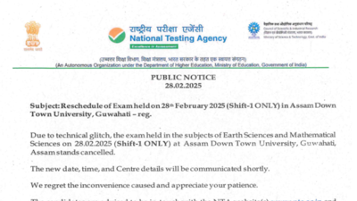 NTA cancels CSIR UGC NET December 2024 exam at Assam centre due to Technical Glitch, check official notice here