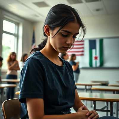 Outrage in Michigan: 14-year-old student says teacher told her to 'go back to your country' after sitting during Pledge of Allegiance